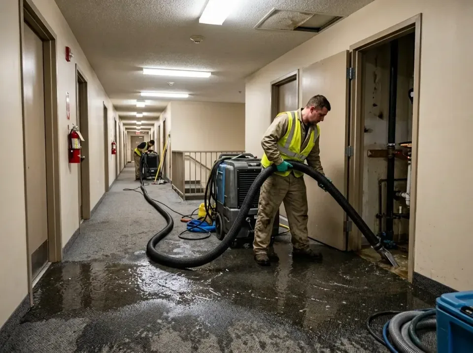 multi-unit-apartment-hallway-f-005 — frequently asked questions, Emergency Burst Pipe Water Extraction & Removal in Pinewood…
